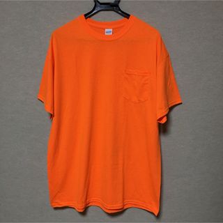 ギルタン(GILDAN)の新品 GILDANギルダン 半袖Tシャツ ポケット付き セーフティオレンジ XL(Tシャツ/カットソー(半袖/袖なし))