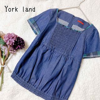 Yorkland - ヨークランドYork land デニムトップス　ブラウス　カットソー　チェック