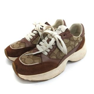 コーチ(COACH)のコーチ COACH シグネチャー スニーカー TECH RUNNER ブラウン(スニーカー)