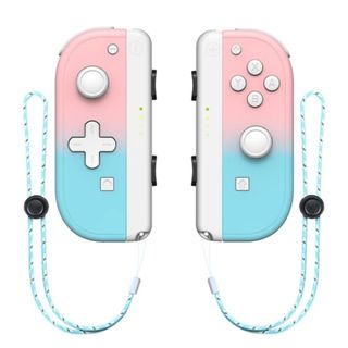 ニンテンドースイッチ(Nintendo Switch)の【新品】ジョイコン パステルカラー 白ボタン ピンク アクアブルー(家庭用ゲーム機本体)