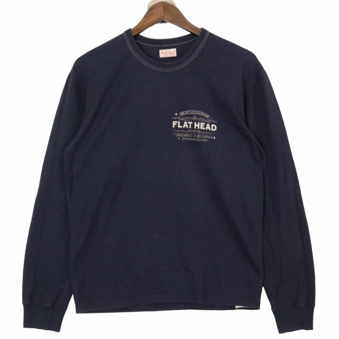 THE FLAT HEAD(フラットヘッド)のTHE FLAT HEAD/フラットヘッド プリント 長袖Tシャツ ロンT メンズのトップス(Tシャツ/カットソー(七分/長袖))の商品写真