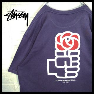 ステューシー(STUSSY)の【STUSSY】バラの花　プレゼント　ロゴ　ビッグシルエット　Tシャツ(Tシャツ/カットソー(半袖/袖なし))