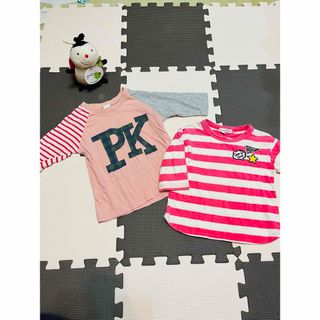 3can4on - 5部丈tシャツ２枚セット！　春秋　トップス　半袖　男の子　女の子