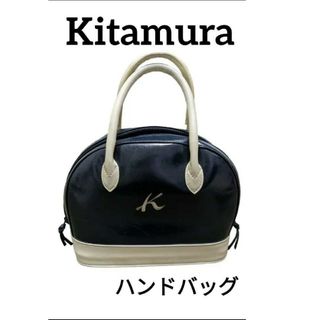 キタムラ(Kitamura)のkitamura 　キタムラ　ハンドバッグ　ミニバッグ　ネイビー×ホワイト(ハンドバッグ)