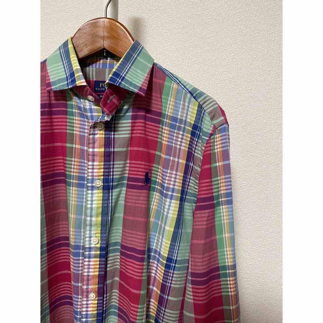 Ralph Lauren(ラルフローレン)のラルフローレン レディース マドラスチェックシャツ 160 レディースのトップス(シャツ/ブラウス(長袖/七分))の商品写真
