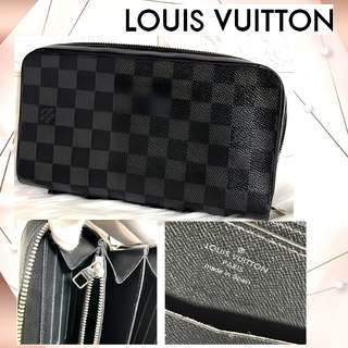 ルイヴィトン(LOUIS VUITTON)の美品 人気商品 ルイヴィトン ラウンドジップ 長財布 ダミエ ブラック(財布)
