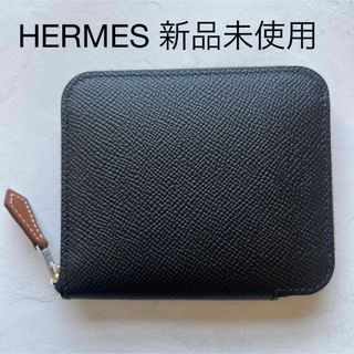 エルメス(Hermes)の新品★HERMES シルクインコンパクト　ミニ財布　犬　黒(財布)