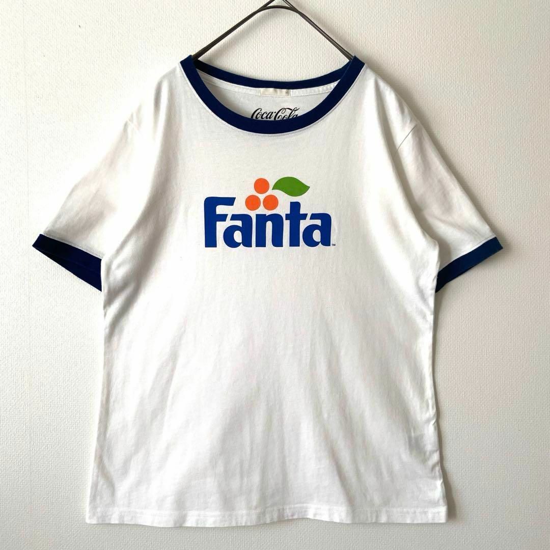 GU(ジーユー)のFanta　古着　レディース　ファンタ　リンガーTシャツ　コカコーラ　アメカジ レディースのトップス(Tシャツ(半袖/袖なし))の商品写真