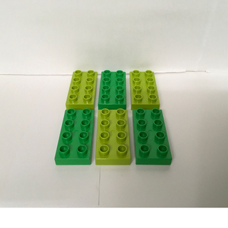 レゴデュプロ(レゴ デュプロ)のレゴ デュプロ 特殊 パーツ 薄い プレートブロック 黄緑色 2×4 緑色(積み木/ブロック)