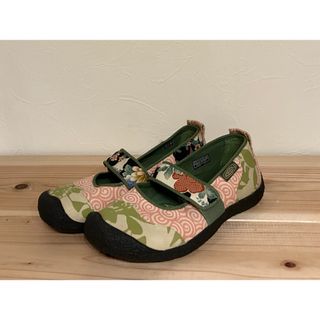 レア　KEEN メリージェーン　エコパッチワーク　花柄