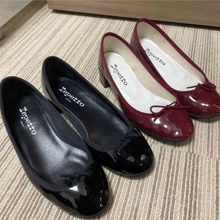 repetto - 2足セット　レペット  カミーユ　エナメル　35  ボルドー　黒　repetto