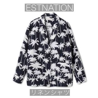 ESTNATION - ESTNATION エストネーション パームツリー リネンシャツ 38