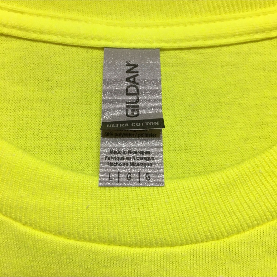 GILDAN(ギルタン)の新品 GILDAN ギルダン 半袖Tシャツ ポケット付き ネオンイエロー L メンズのトップス(Tシャツ/カットソー(半袖/袖なし))の商品写真