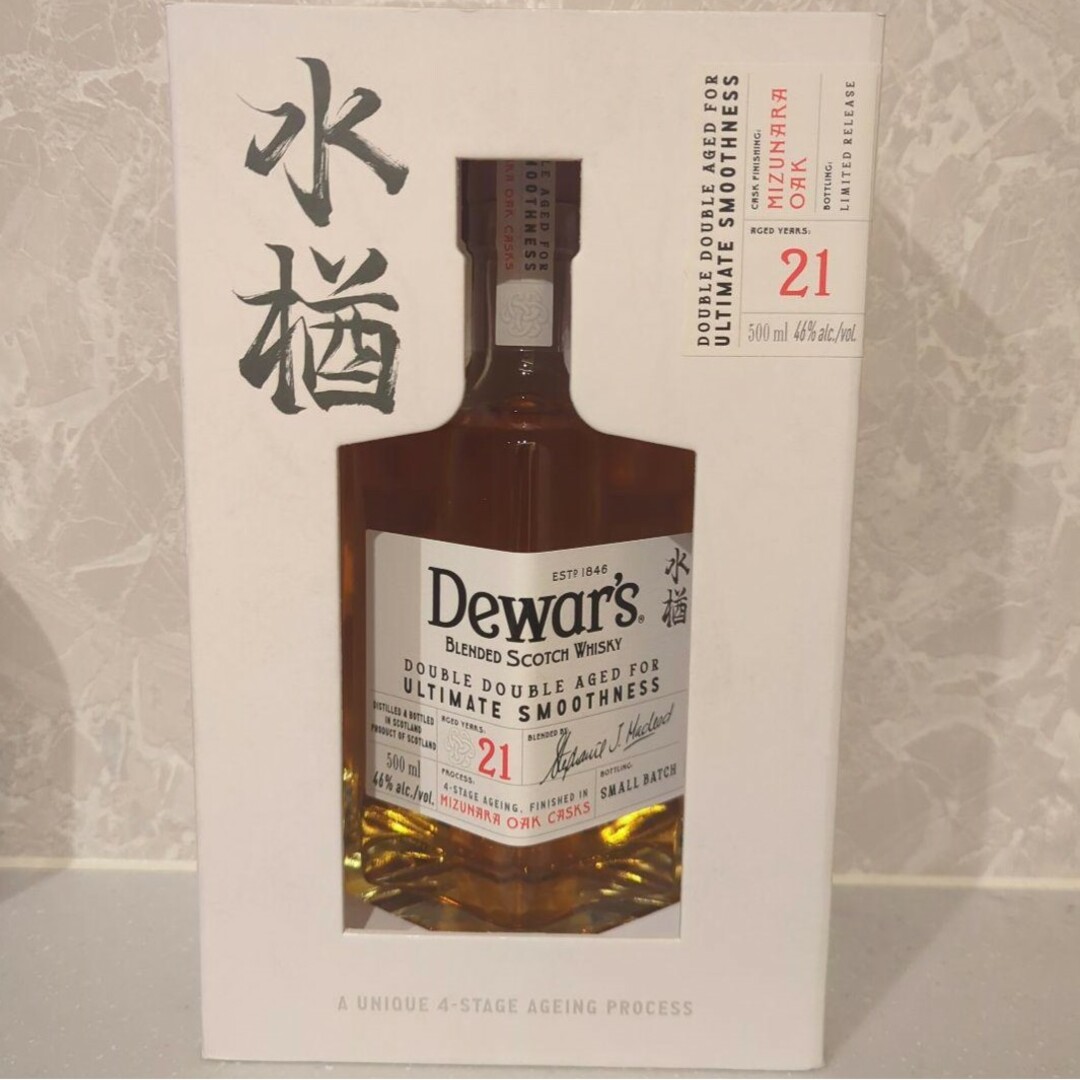 希少品】デュワーズ ダブルダブル 21年 水楢 ミズナラ 希少品】デュワーズ ダブルダブル 21年 水楢 ミズナラ