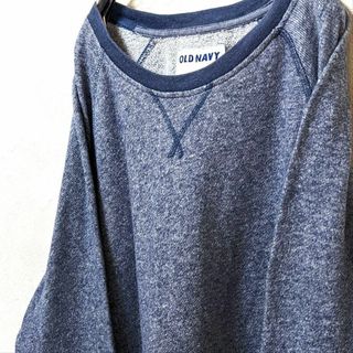 オールドネイビー(Old Navy)のオールドネイビー スウェットトレーナー ネイビー 紺色 L 古着ゆるだぼ(スウェット)