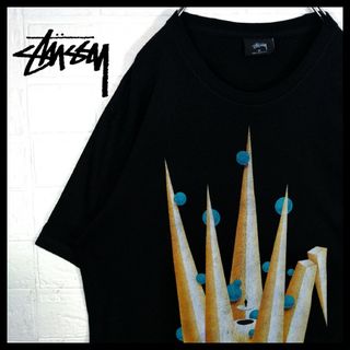 ステューシー(STUSSY)の【STUSSY】折れクラウン　立体モダンアートロゴ　Tシャツ(Tシャツ/カットソー(半袖/袖なし))