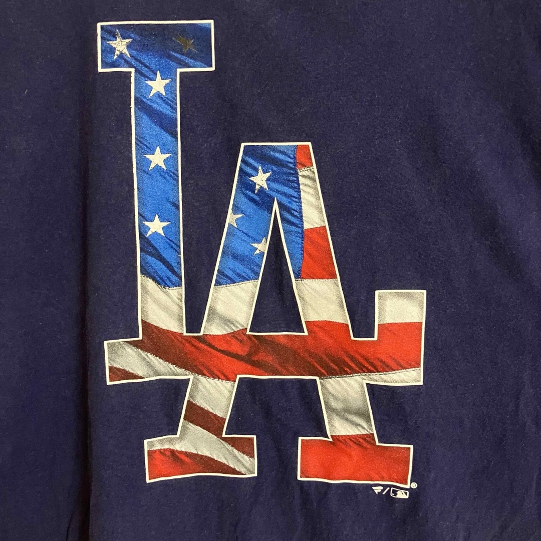 MLB(メジャーリーグベースボール)のMLB星条旗ロサンゼルスドジャースメジャーリーグTシャツtシャツオーバーサイズ メンズのトップス(Tシャツ/カットソー(半袖/袖なし))の商品写真