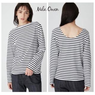 ミラオーウェン(Mila Owen)の美品★Mila Owen ミラオーウェン ボーダーカットソ(カットソー(長袖/七分))