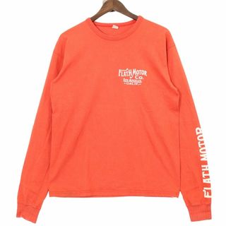 THE FLAT HEAD/フラットヘッド アームプリント 長袖Tシャツ ロンT