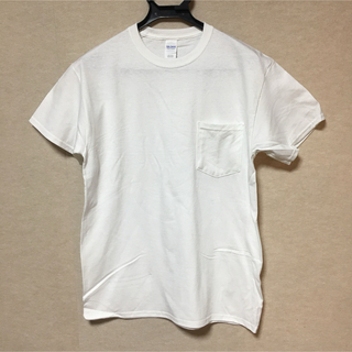 ギルタン(GILDAN)の新品 GILDAN ギルダン 半袖Tシャツ ポケット付き ホワイト 白 M(Tシャツ/カットソー(半袖/袖なし))