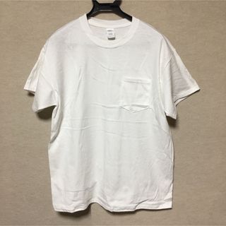 ギルタン(GILDAN)の新品 GILDAN ギルダン 半袖Tシャツ ポケット付き ホワイト 白 L(Tシャツ/カットソー(半袖/袖なし))