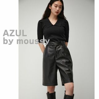 アズールバイマウジー(AZUL by moussy)のAZUL by moussy アズール　マウジー　セーター　ニット　黒 半袖(ニット/セーター)