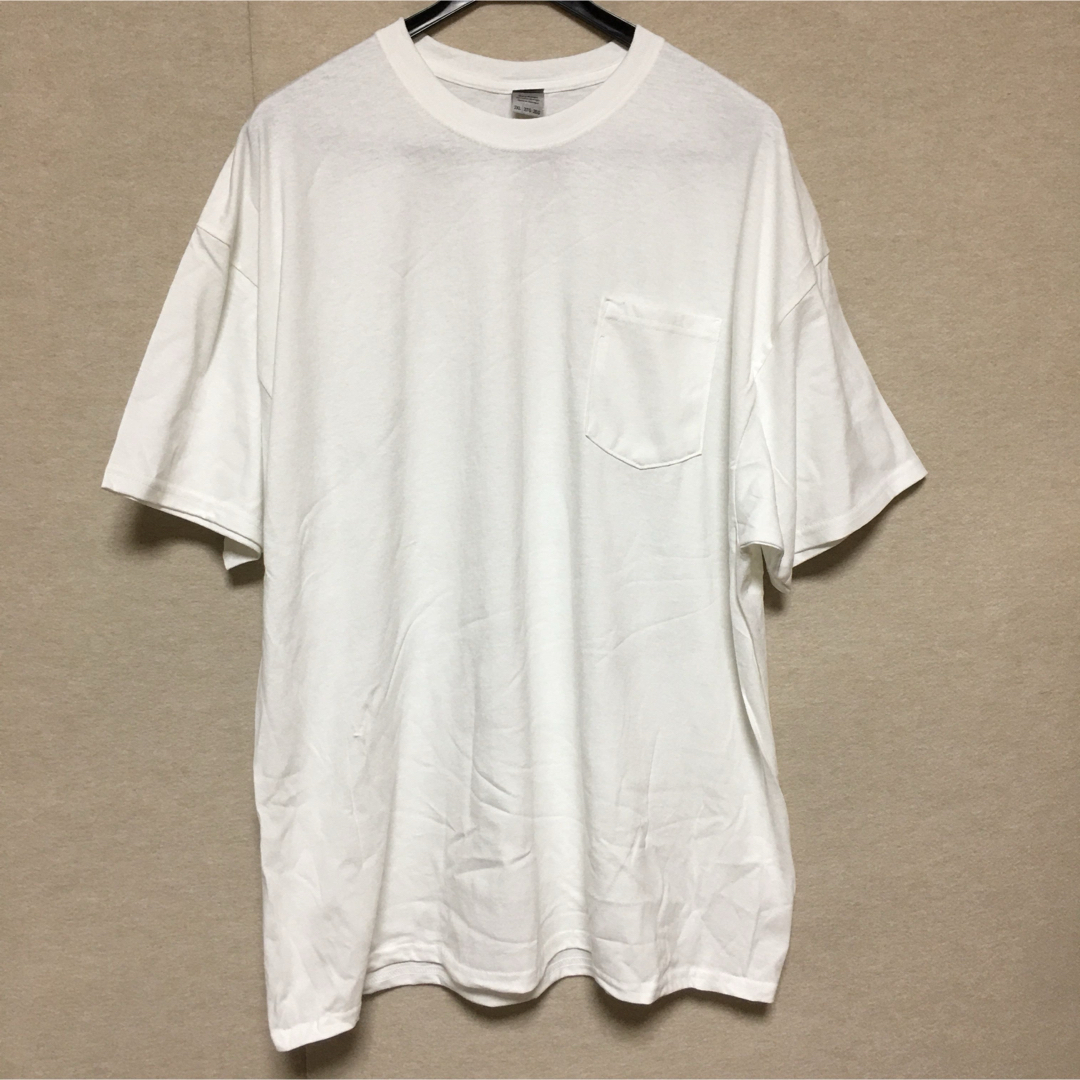 GILDAN(ギルタン)の新品 GILDAN ギルダン 半袖Tシャツ ポケット付き ホワイト 白 2XL メンズのトップス(Tシャツ/カットソー(半袖/袖なし))の商品写真