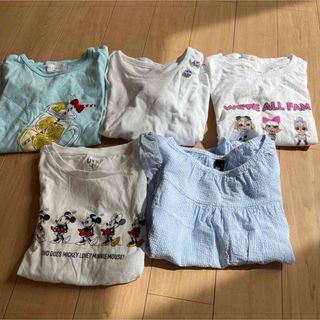 ユニクロ(UNIQLO)の女の子❤︎130サイズ❤︎Tシャツ❤︎５点❤︎UNIQLO❤︎西松屋(Tシャツ/カットソー)