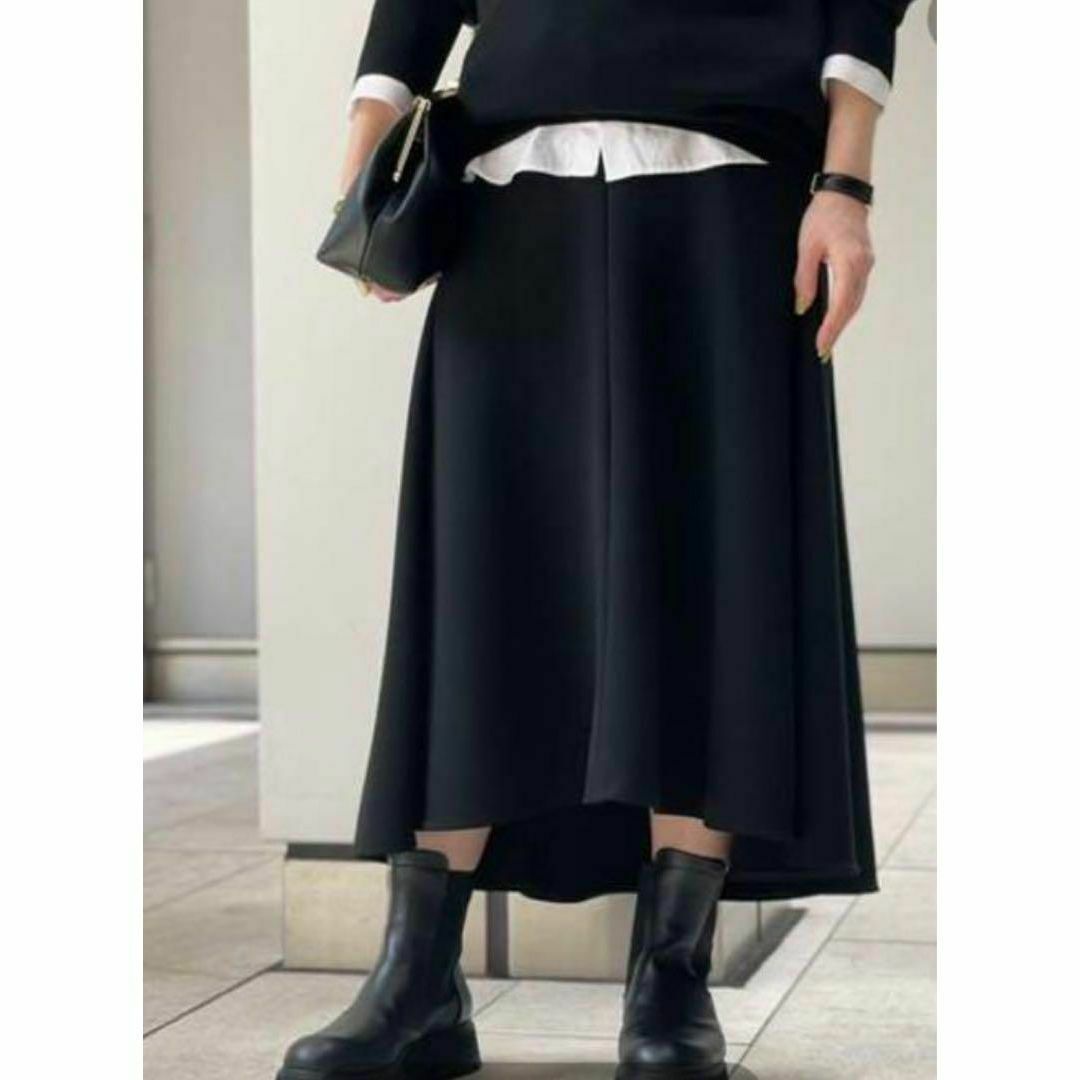 AP STUDIO(エーピーストゥディオ)のAP STUDIO SCENTOF ウールフレアスカート　黒　36 レディースのスカート(ロングスカート)の商品写真