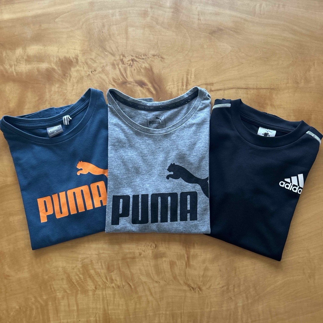 PUMA(プーマ)のPUMA・adidas 半袖Tシャツ【140】3枚セット キッズ/ベビー/マタニティのキッズ服女の子用(90cm~)(Tシャツ/カットソー)の商品写真