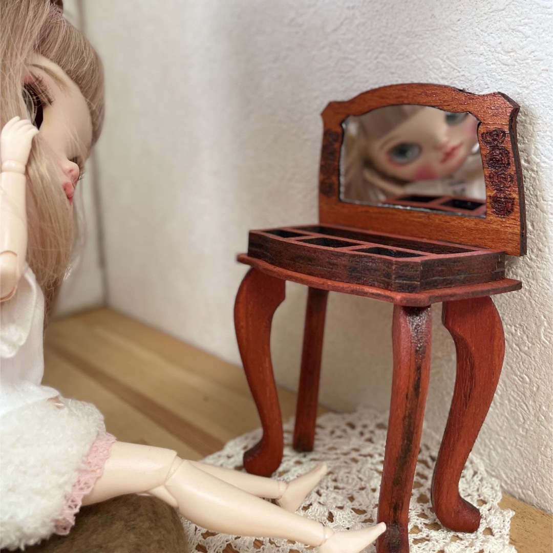 ミニチュア家具  ドレッサー【けやき】 ハンドメイドのおもちゃ(ミニチュア)の商品写真