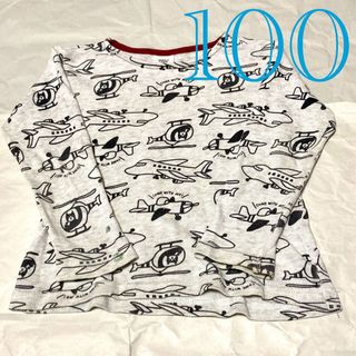 アカチャンホンポ(アカチャンホンポ)の【100サイズ/同梱で200円引】飛行機柄長袖トレーナー 裏パイル 男女兼用(Tシャツ/カットソー)