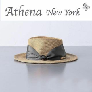 アシーナニューヨーク(Athena New York)の【美品】アシーナ ニューヨーク カミラ TANBODY 麦わら帽子 グレー(麦わら帽子/ストローハット)