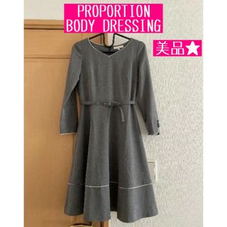 プロポーションボディドレッシング(PROPORTION BODY DRESSING)のPROPORTION BODY DRESSING★バイカラーフレアーワンピース(ひざ丈ワンピース)