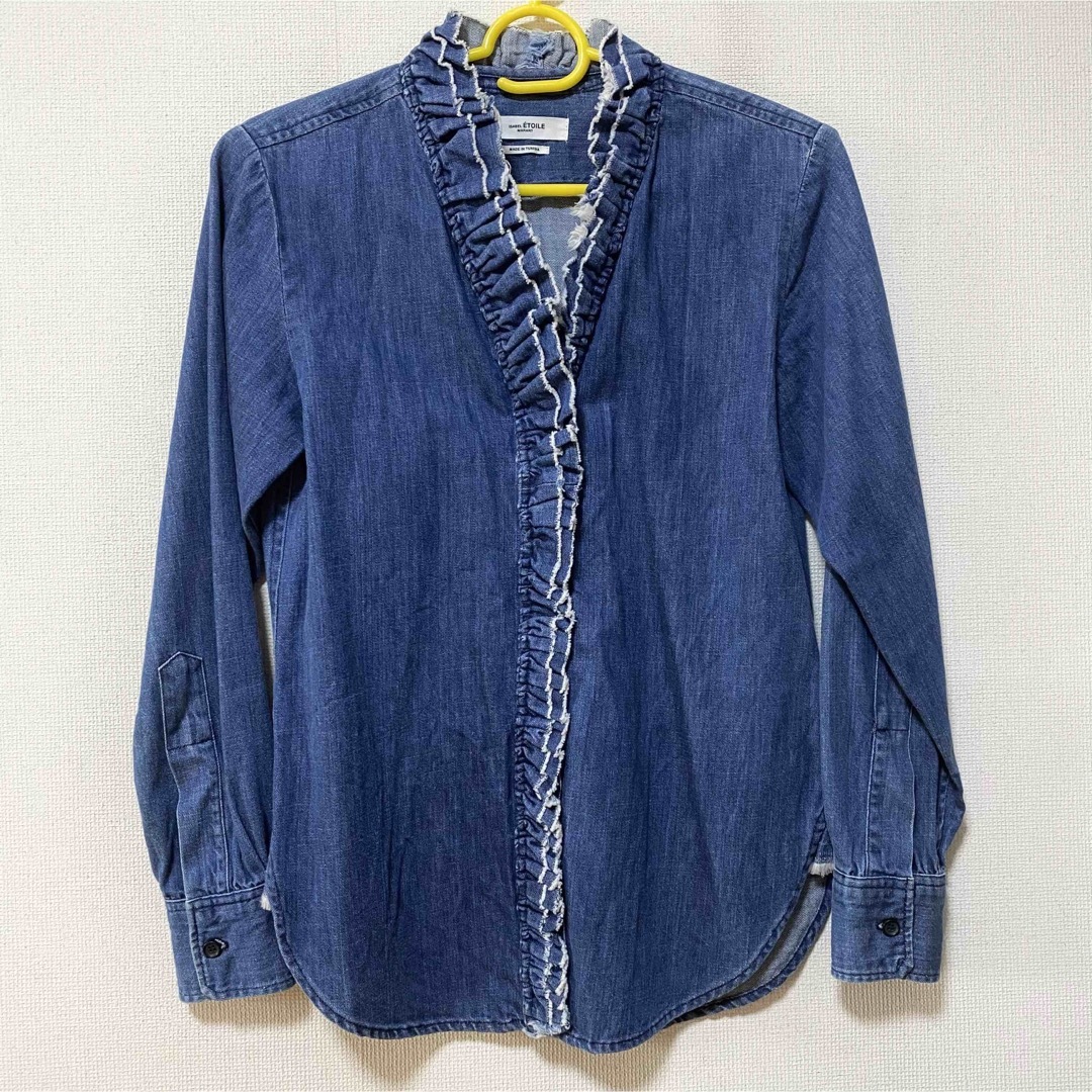 Isabel Marant(イザベルマラン)のISABEL MARANT ETOILE デニム フリル シャツ ブラウス レディースのトップス(シャツ/ブラウス(長袖/七分))の商品写真