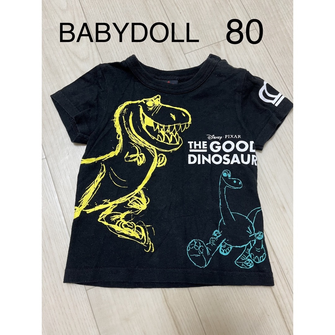 BABYDOLL(ベビードール)のBABYDOLL♡ベビードール　ダイナソー　恐竜　Tシャツ　80サイズ キッズ/ベビー/マタニティのベビー服(~85cm)(Ｔシャツ)の商品写真