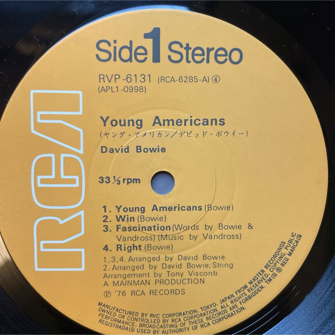 David Bowie デビッド ボウイ young americans LP エンタメ/ホビーのエンタメ その他(その他)の商品写真