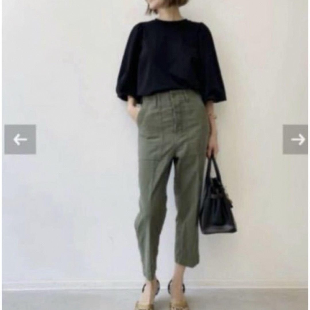 Gather Long sleeve Tee ギャザーロングスリーブT ベージュ L