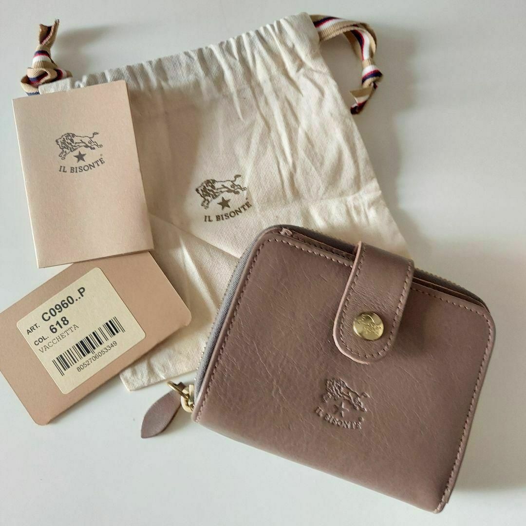 IL BISONTE(イルビゾンテ)の新品 イルビゾンテ 折財布 グレー ユニセックス ¥53,900 レディースのファッション小物(財布)の商品写真