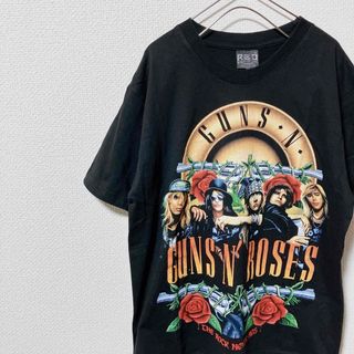 GUNS N’ ROSES ガンズアンドローゼス バンドT 黒 古着 (Tシャツ/カットソー(半袖/袖なし))