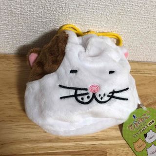 でぶねこ　フェイス巾着(キャラクターグッズ)