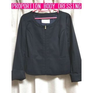 プロポーションボディドレッシング(PROPORTION BODY DRESSING)のPROPORTION BODY DRESSING★ノーカラージャケット★ネイビー(ノーカラージャケット)