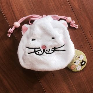 でぶねこ　フェイス巾着(キャラクターグッズ)