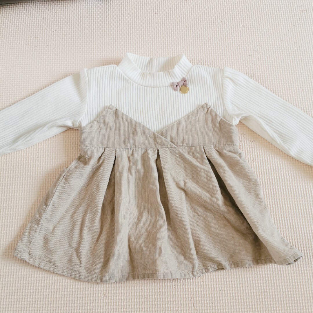 80●ビスチェ風ワンピース キッズ/ベビー/マタニティのベビー服(~85cm)(ワンピース)の商品写真