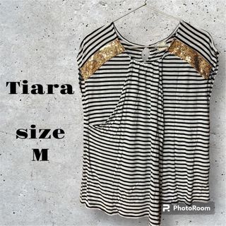 ティアラ(tiara)のTiara ボーダーTシャツ(Tシャツ(半袖/袖なし))