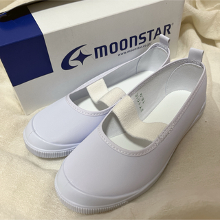 ムーンスター(MOONSTAR )の新品未使用☆ムーンスター　バレーシューズ　上靴　ホワイト(スクールシューズ/上履き)