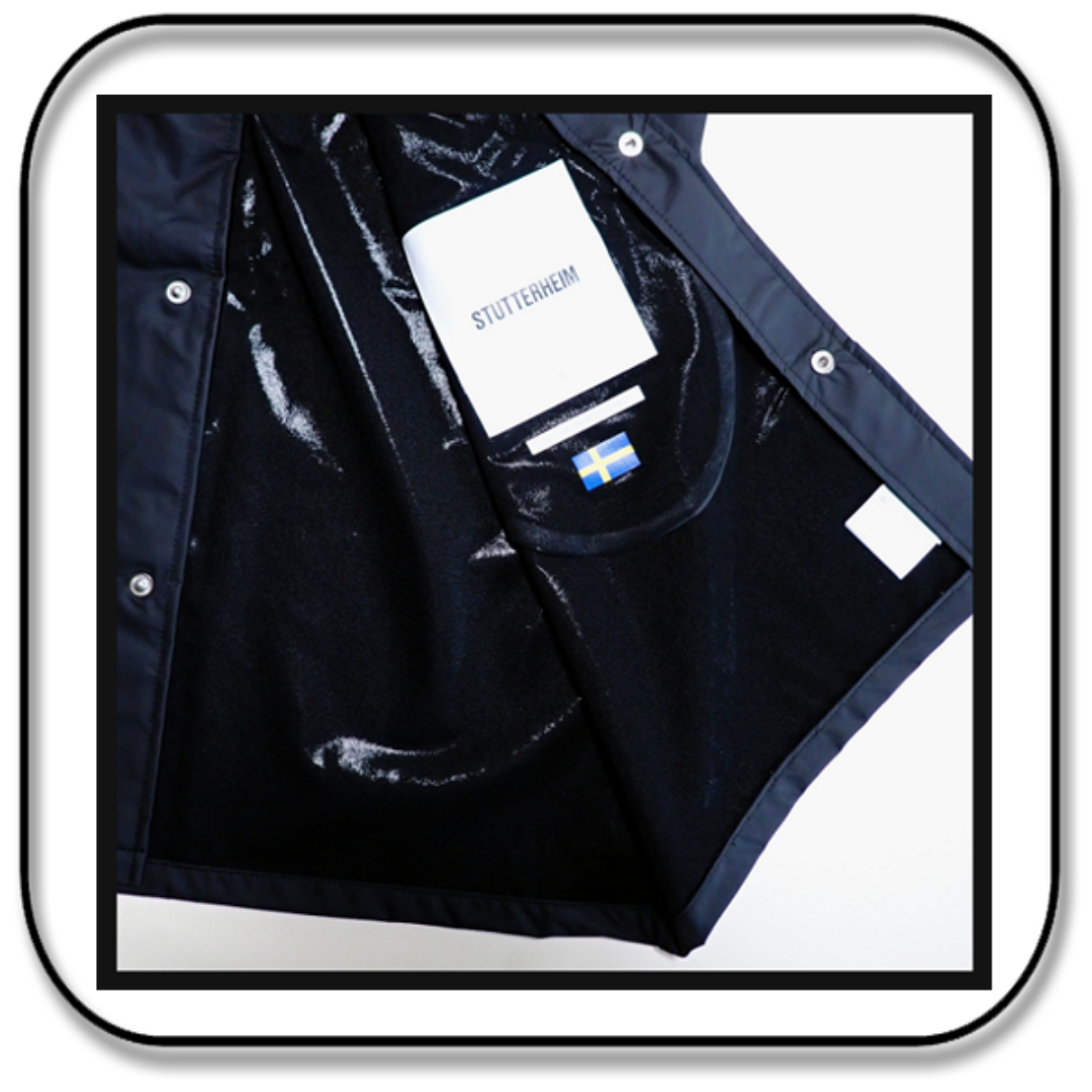ストゥッテルハイム レインコート ミッド丈ブラック EU)XXXS /JP)Sw レディースのファッション小物(レインコート)の商品写真