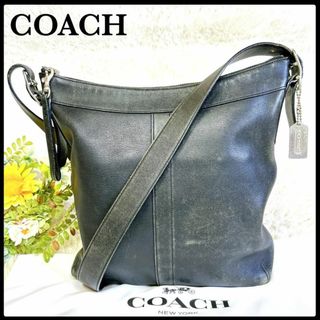 COACH - ☆良品☆コーチ ショルダーバッグ 斜め掛け チャーム レザー ブラック 9188