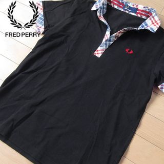 フレッドペリー(FRED PERRY)の美品 S フレッドペリー メンズ 半袖ポロシャツ ブラック(ポロシャツ)