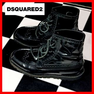 DSQUARED2 - 定価9.8万　ディースクエアード　レースアップ　ウイングチップ　レザーブーツ43